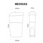 Contenedor para toallas sanitarias de Dust 2 Contenedor para toallas sanitarias de Dust - Imagen 2