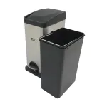 Bote de 15 litros en acero inoxidable con pedal y liner interior DUST 2 Bote de 15 litros en acero inoxidable con pedal y liner interior DUST - Imagen 2