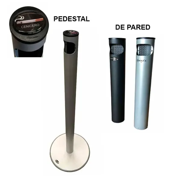 Poste tubo cenicero para pared y piso de Dust 1 Poste tubo cenicero de Dust