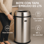 Bote con tapa embudo en acero inoxidable DUST 2 Bote con tapa embudo en acero inoxidable DUST - Imagen 2