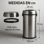 Bote con tapa embudo en acero inoxidable DUST 6 Bote con tapa embudo en acero inoxidable DUST - Imagen 6