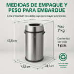 Bote con tapa embudo en acero inoxidable DUST 7 Bote con tapa embudo en acero inoxidable DUST - Imagen 7